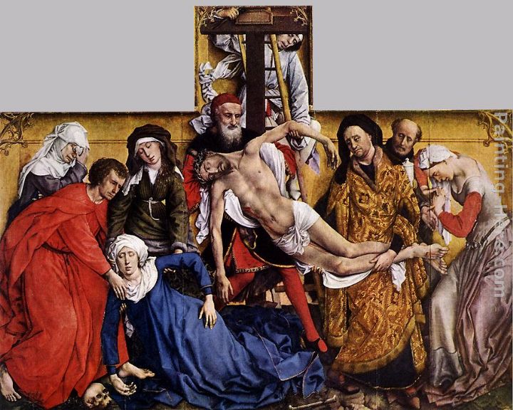 Descent from the Cross painting - Rogier van der Weyden Descent from the Cross art painting